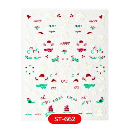 Stickers ST662 happy holiday white