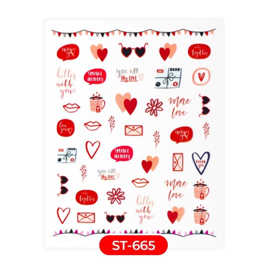 Stickers ST665 Valentine's Day Letter