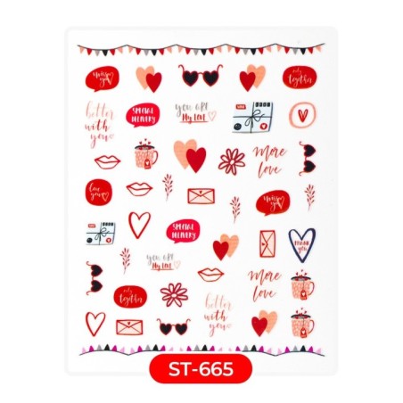ADESIVI STICKERS ST665 san valentino letter