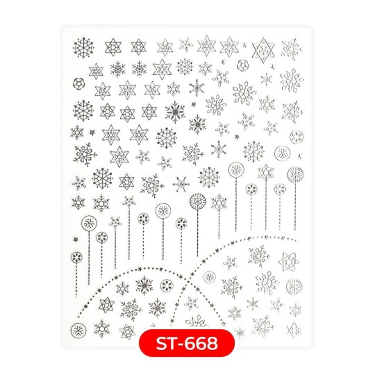 Stickers ST668 silver snow