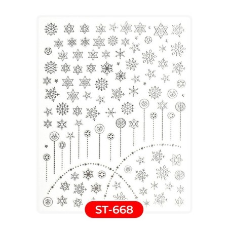 ADESIVI STICKERS ST668 snow silver