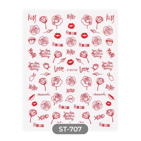ADESIVI STICKERS ST707 rose