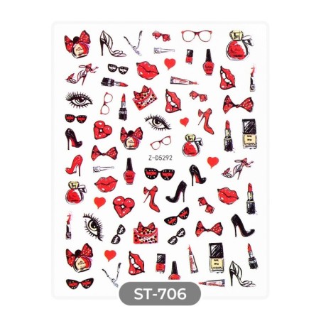 ADESIVI STICKERS ST706 love lips