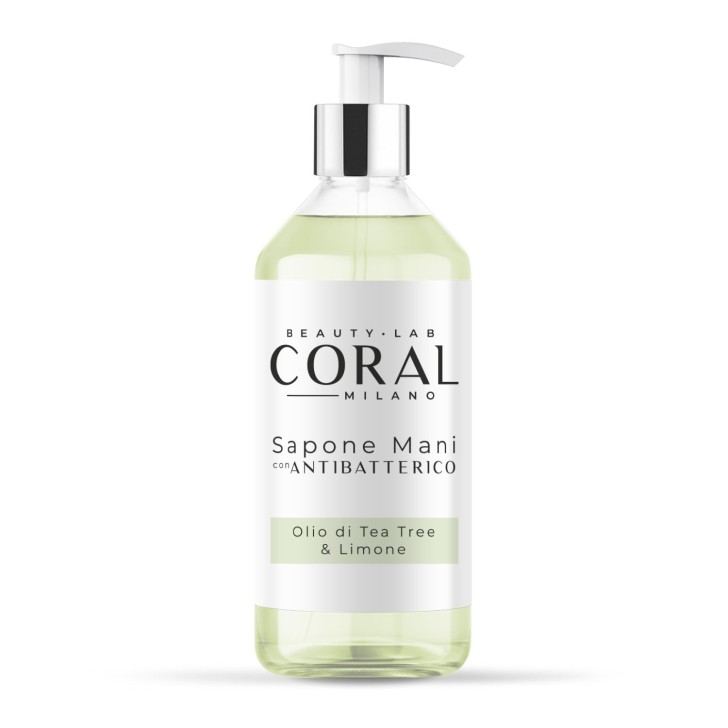 SAPONE MANI CORAL Antibatterico con Olio di Tea Tree - 500ml