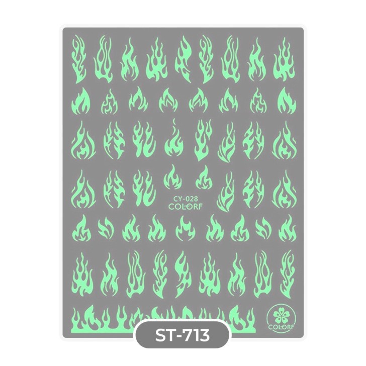 Stickers Fluo ST713 con efecto llama