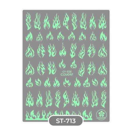Stickers Fluo ST713 con efecto llama