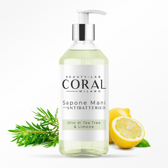 SAPONE MANI CORAL Antibatterico con Olio di Tea Tree - 500ml