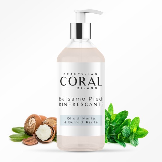 BALSAMO PIEDI CORAL Rinfrescante con Olio di Menta - 500ml