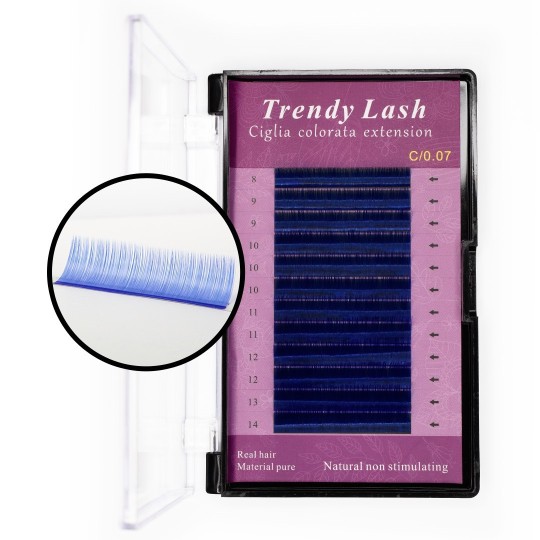 Trendy Multi-Size Eyelash Extensions - Automatic Flower Blue