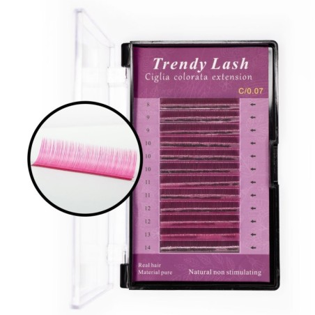 Trendy Multi-Size Eyelash Extensions - Automatic Flower Pink