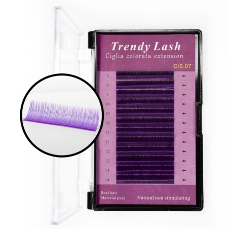 Trendy Multi-Size Eyelash Extensions - Automatic Flower Purple