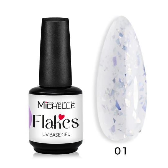 FLAKES BASE GEL SEMIPERMANENTE - 01