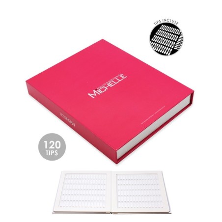 LIBRO ESPOSITORE ROSA MICHELLENAILS - 120 TIPS INCLUSE
