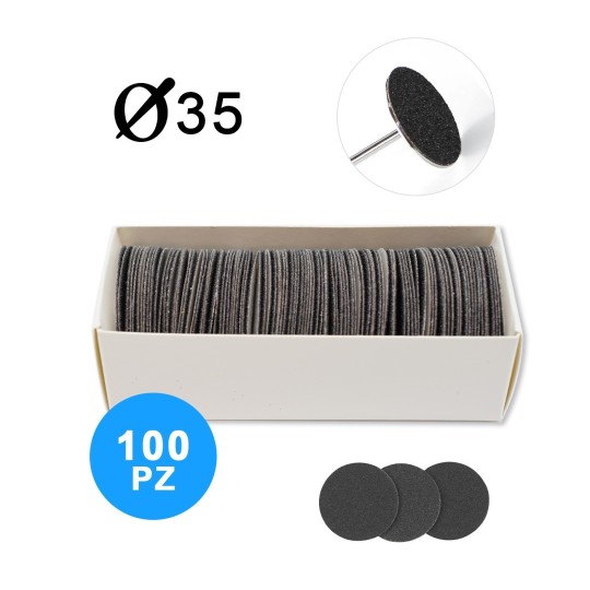 100x ABRASIVE DISCS FOR CALLUS REMOVERS Pedicure 35mm PU171