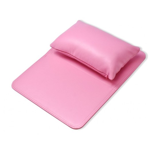Cuscino Poggiamano Rosa Con Tappetino