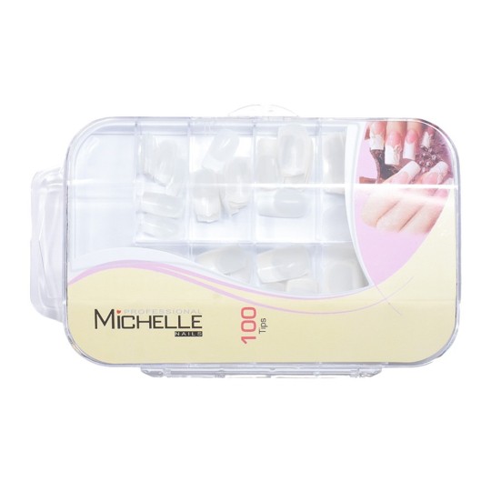 100 French Tips Trasparenti Box - 10 Misure