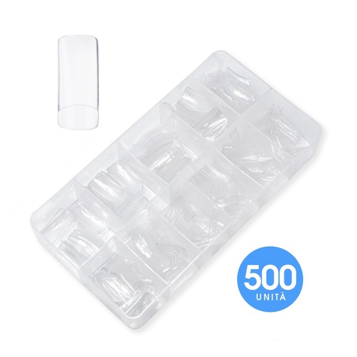 500 Transparent Tips Box with step
