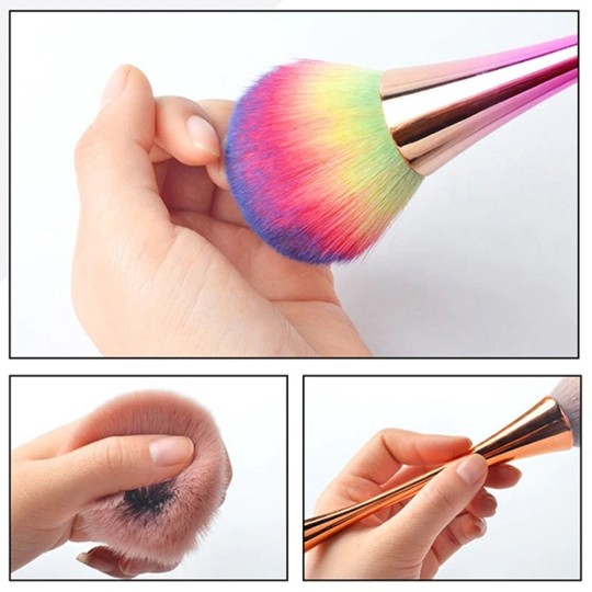 Pennello Make Up Rose Gold Lungo Per Polvere 2