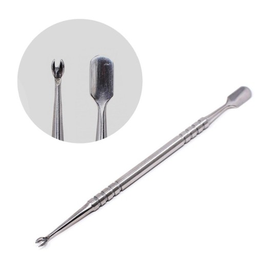 Spingicuticole Professionale Doppia Punta In Acciaio Inossidabile