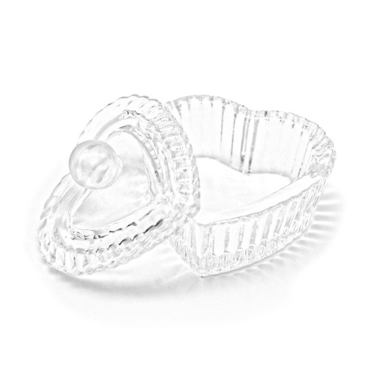 Heart Glass Cup with Lid