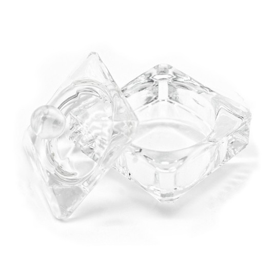 Square Glass Cup with Lid