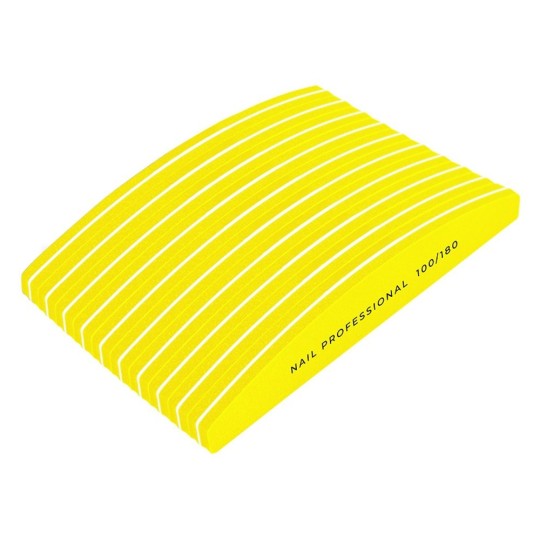10X Lima Giallo Buffer Bilaterale Mezzaluna 100/180