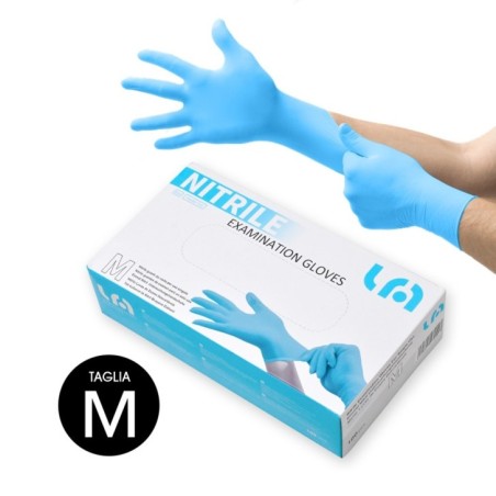 100 Guanti monouso in nitrile taglia M