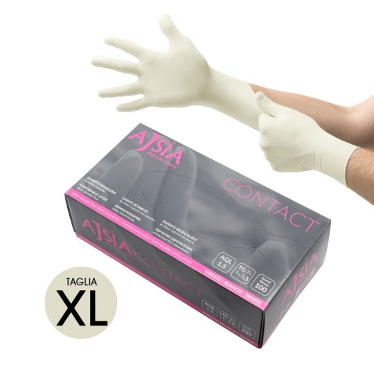 100 Guanti in Lattice senza Polvere taglia XL