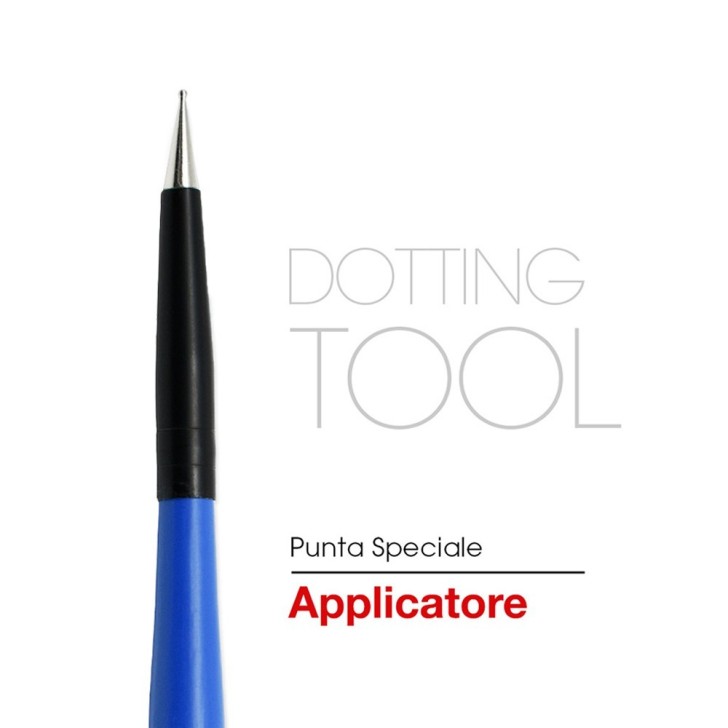 Applicateur Dotting tool Spotswirl bleus en spirale 1 mm