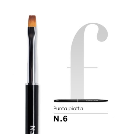 Fashion Black Flat Brush No.6