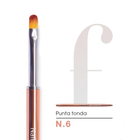 Fashion Brush Rose Gold Round N.6