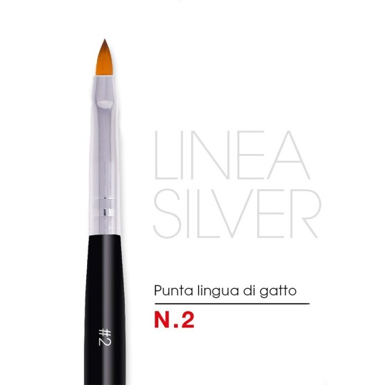 Pennello A Lingua Di Gatto Nr 2 - Linea Silver