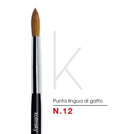 Pincel Kolinsky negro, n.º 12 Pincel Kolinsky negro, n.º 12