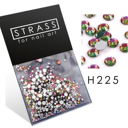 Decorazione Cristalli Strass H225 Verde Fucsia Decorazione Cristalli Strass H225 Verde Fucsia