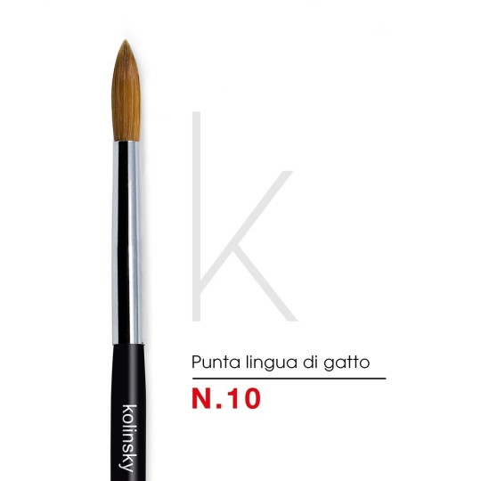 Black Kolinsky Brush Cat No. 10