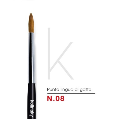 Pennello nero Kolinsky Gatto N.8