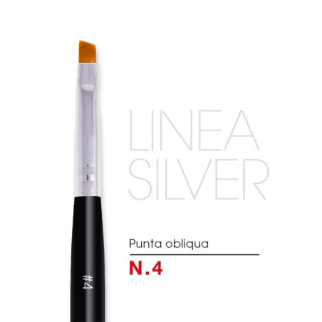 Pennello Obliqua Nr 4 - Linea Silver
