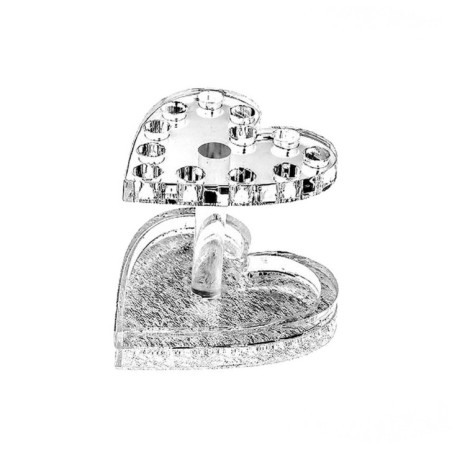 Heart Display - Transparent Brush Holder