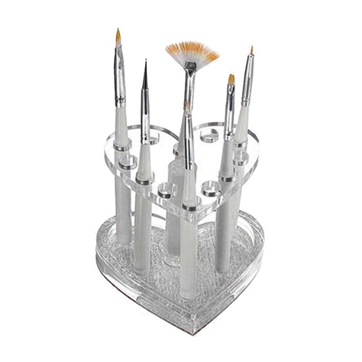 Heart Display - Transparent Brush Holder