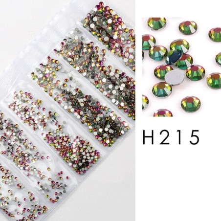 Decorazione Cristalli Strass H215 Green Fucsia