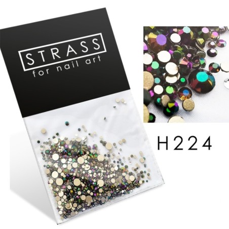 Decorazione Cristalli Strass H224 Verde Viola