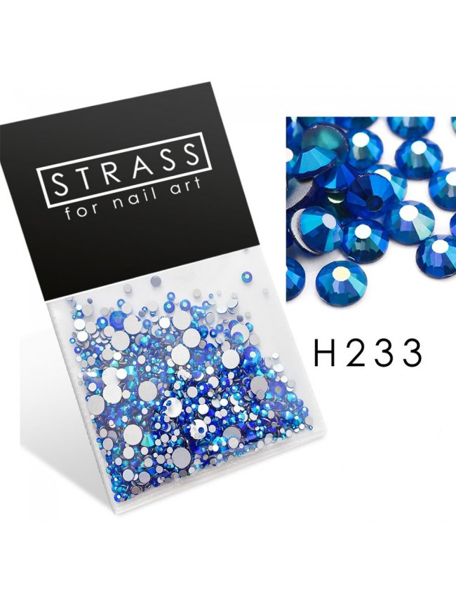 DECORAZIONE CRISTALLI STRASS H233 blu...