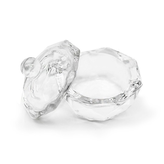 Bicchierino con Coperchio in Vetro Ottagono per Acrilico