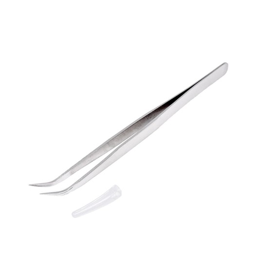 Pinzetta Di Precisione In Acciaio, Pinza Ciglia - Punta Curva