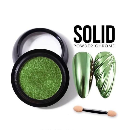 Polvere Solid Chrome Verde Gt013