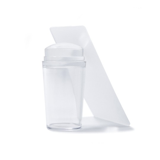 TIMBRO SIMPLY E SPATOLA PER STAMPING - TRASPARENTE