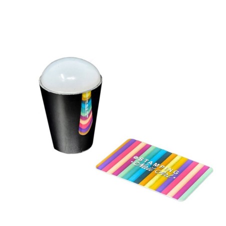 Set Timbro & Spatola Per Stamping - Nero