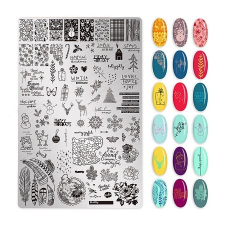 NAIL STAMPING PLATE CHRISTMAS PLS-070 NAIL STAMPING PLATE CHRISTMAS PLS-070