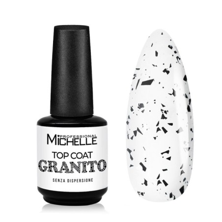 Top Coat Granite Noir Brillant Sans Dispersion 15 ml