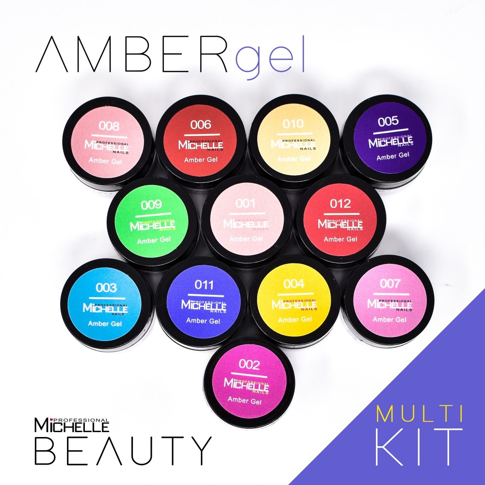 AMBER GEL 8ml GLASS EFFECT 12 COLORS